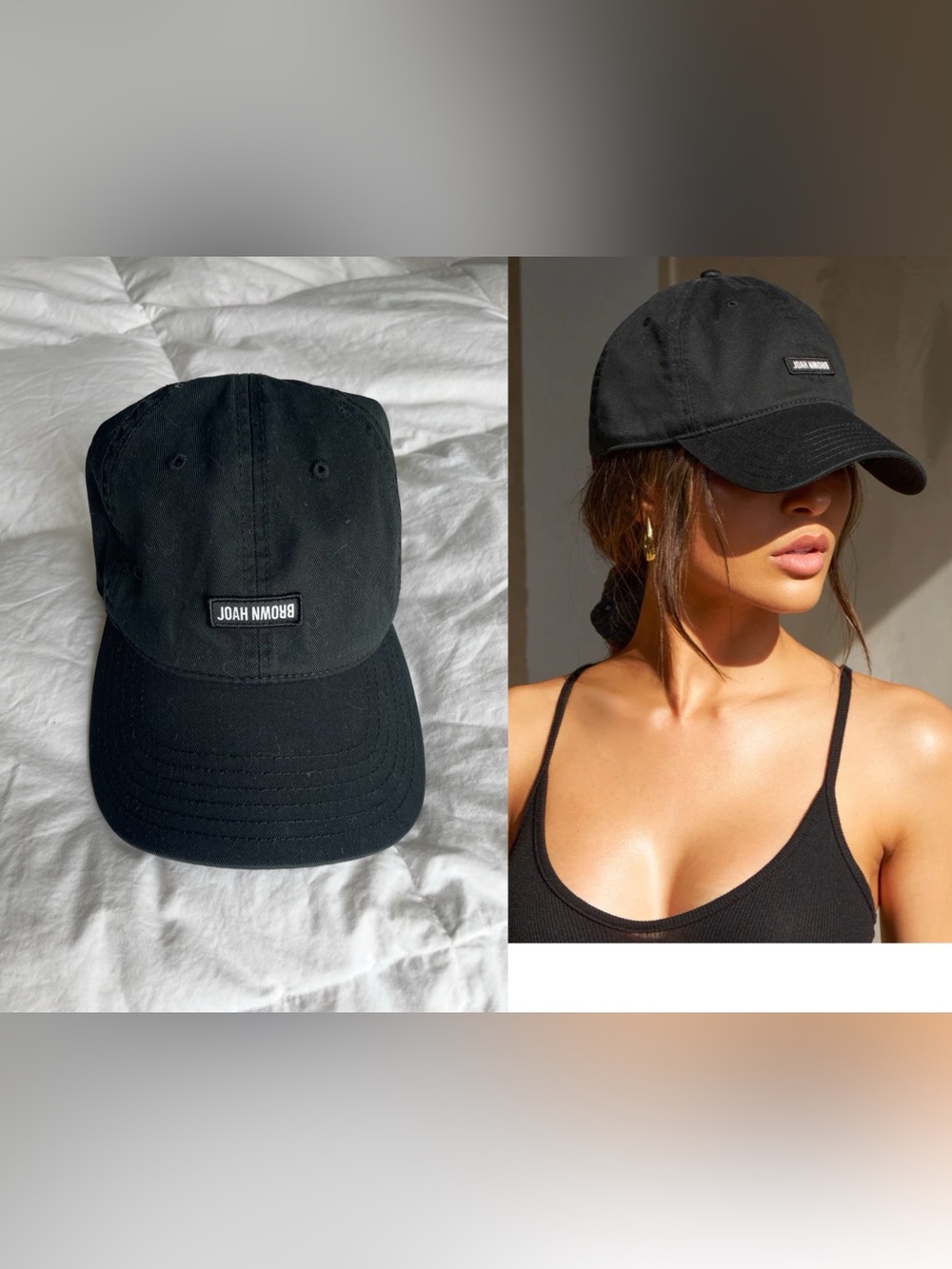 JOAH BROWN The Signature Cap In Black Baseball Hat Adjustable Worn Washed Once!